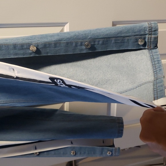 adidas Blue and White Track Pants - Picture 6 of 10